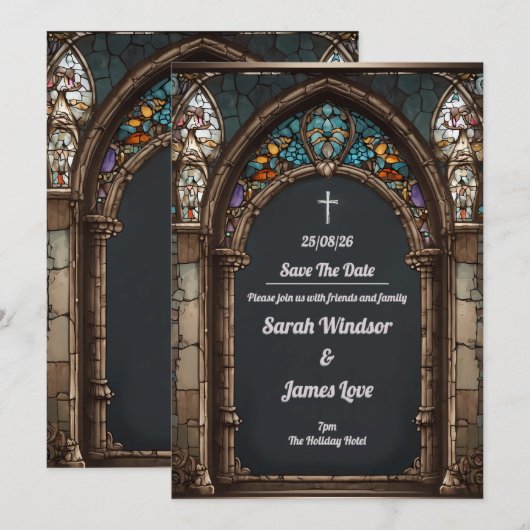 Invitation L'Amour Éternel : Une Union Sacrée (Devant / Derrière)