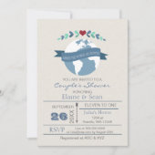 Invitation L'amour fait tourner le monde Fête des mariées Inv (Devant)