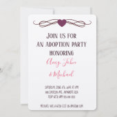 Invitation L'amour fait une famille - annonces d'adoption (Dos)