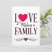 Invitation L'amour fait une famille - annonces d'adoption (Debout devant)