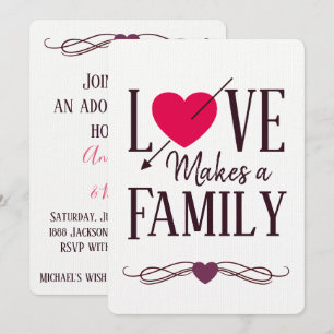 Invitation L'amour fait une famille - annonces d'adoption
