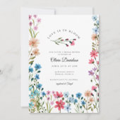 Invitation L'amour fleur sauvage est dans la Fête des mariées (Devant)
