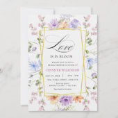 Invitation L'amour fleur sauvage est dans la Fête des mariées (Devant)