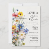 Invitation L'amour fleur sauvage est en Fête des mariées de f (Devant)