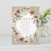 Invitation L'amour Fleur sauvage rustique est dans la Fête de (Debout devant)