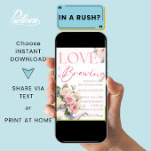 Invitation L'amour floral est brasser la Fête des mariées de