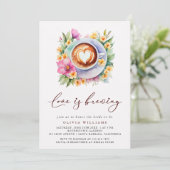 Invitation L'Amour Floral Est En Train De Brûler La Fête des (Debout devant)