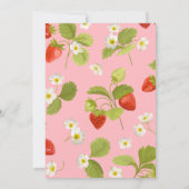 Invitation L'amour fraise est Berry Sweet Fête des mariées (Dos)