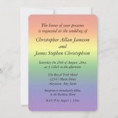 Invitation L'amour gagne le coeur d'arc-en-ciel (Dos)