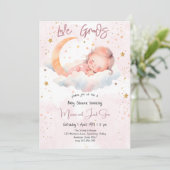 Invitation L'amour grandit, baby shower (Debout devant)