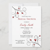 Invitation L'amour grandit | Fête des mariées Red Hearts (Devant)