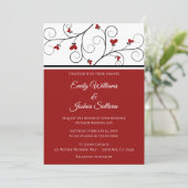 Invitation L'amour grandit | Red Hearts Valentine Mariage (Debout devant)