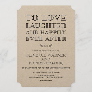 Invitation L'amour, le rire et la joie après le Mariage