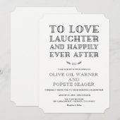 Invitation L'amour, le rire et la joie après l'Mariage (Devant / Derrière)