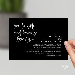 Invitation L'amour, le rire et la joie toujours après, modern