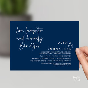 Invitation L'amour, le rire et la joie toujours après, modern