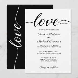 Invitation L'amour Mariage chrétien n'échoue jamais