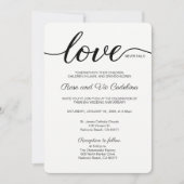 Invitation L'amour Mariage chrétien n'échoue jamais (Devant)