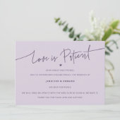 Invitation L'Amour Minimal Est Le Mariage Patient Mise À Jour (Debout devant)