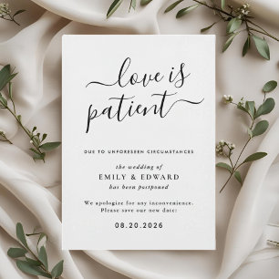 Invitation L'amour moderne est le report Mariage patient