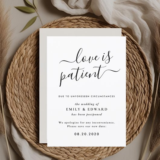 Invitation L'amour moderne est le report Mariage patient