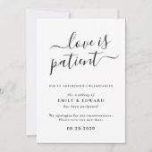 Invitation L'amour moderne est le report Mariage patient (Devant)