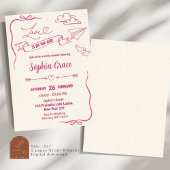 Invitation L'Amour Rose Bow Dans La Fête des mariées Air Vale