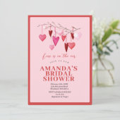 Invitation L'amour rose est dans l'air Saint-Valentin Fête de (Debout devant)