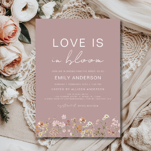 Invitation L'amour rose est en fleurs Réception de mariage ch