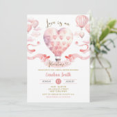 Invitation L'amour rose est une aventure Air Balloon Shower (Debout devant)