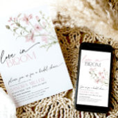 Invitation L'amour rose pâle dans la Fête des mariées Fleur s