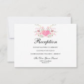 Invitation L'amour rose | Réception de mariage rustique (Devant)