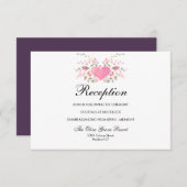 Invitation L'amour rose | Réception de mariage rustique (Devant / Derrière)