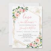 Invitation L'Amour Rose Vive Dans La Fête des mariées Florale (Devant)