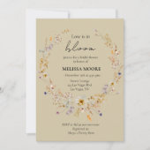 Invitation L'Amour Rustique Boho D'Hiver Est En Fête des mari (Devant)