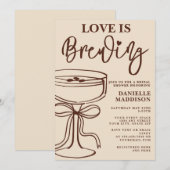 Invitation L'Amour se Prépare Mariage Espresso Martini Enterr (Devant / Derrière)