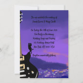 Invitation L'amour sur les cordes de Mariage de guitare élect (Dos)