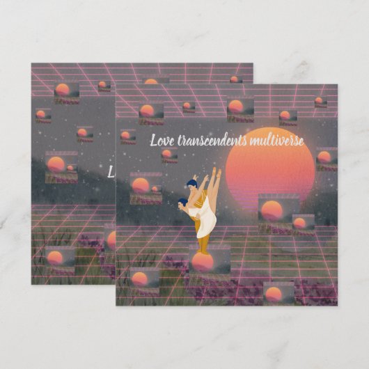 Invitation L'amour transcende le multivers (Devant / Derrière)