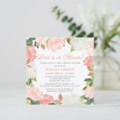 Invitation L'amour végétal rose blanc est en fleurs (Debout devant)