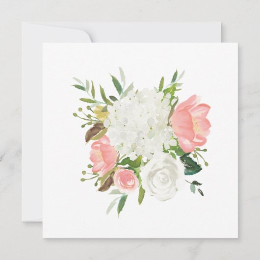 Invitation L'amour végétal rose blanc est en fleurs (Dos)