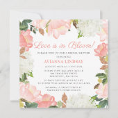 Invitation L'amour végétal rose blanc est en fleurs (Devant)