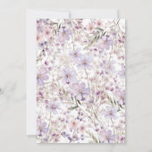 Invitation L'Amour Violet Est Dans L'Invitation De La Douche (Dos)