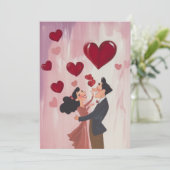 Invitation L'Amour Whimsical dans l'air (Debout devant)