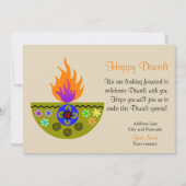 Invitation Lampe colorée Diwali Diya (Devant)