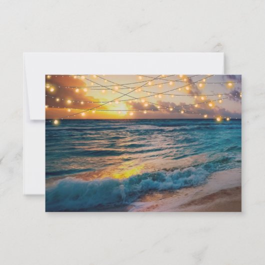 Invitation Lampe de plage Sunset moderne Été (Dos)