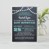 Invitation Lampe de tableau lumineux Turquoise Bat mitzvah de (Debout devant)