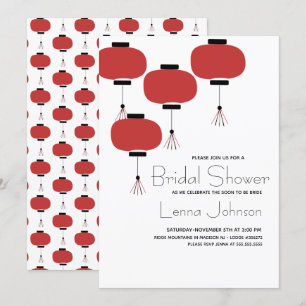 Invitation Lampe Japonaise Chinoise Orientale pour Mariage  