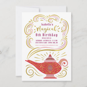 Invitation Lampe Magique Anniversaire Magique