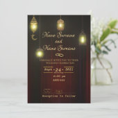 Invitation Lampe-rideau de théâtre (Debout devant)