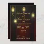 Invitation Lampe-rideau de théâtre (Devant / Derrière)